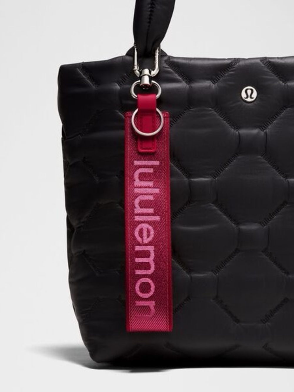 Lululemon Never Lost Keychain Metallic Berry Rumble Pink Red